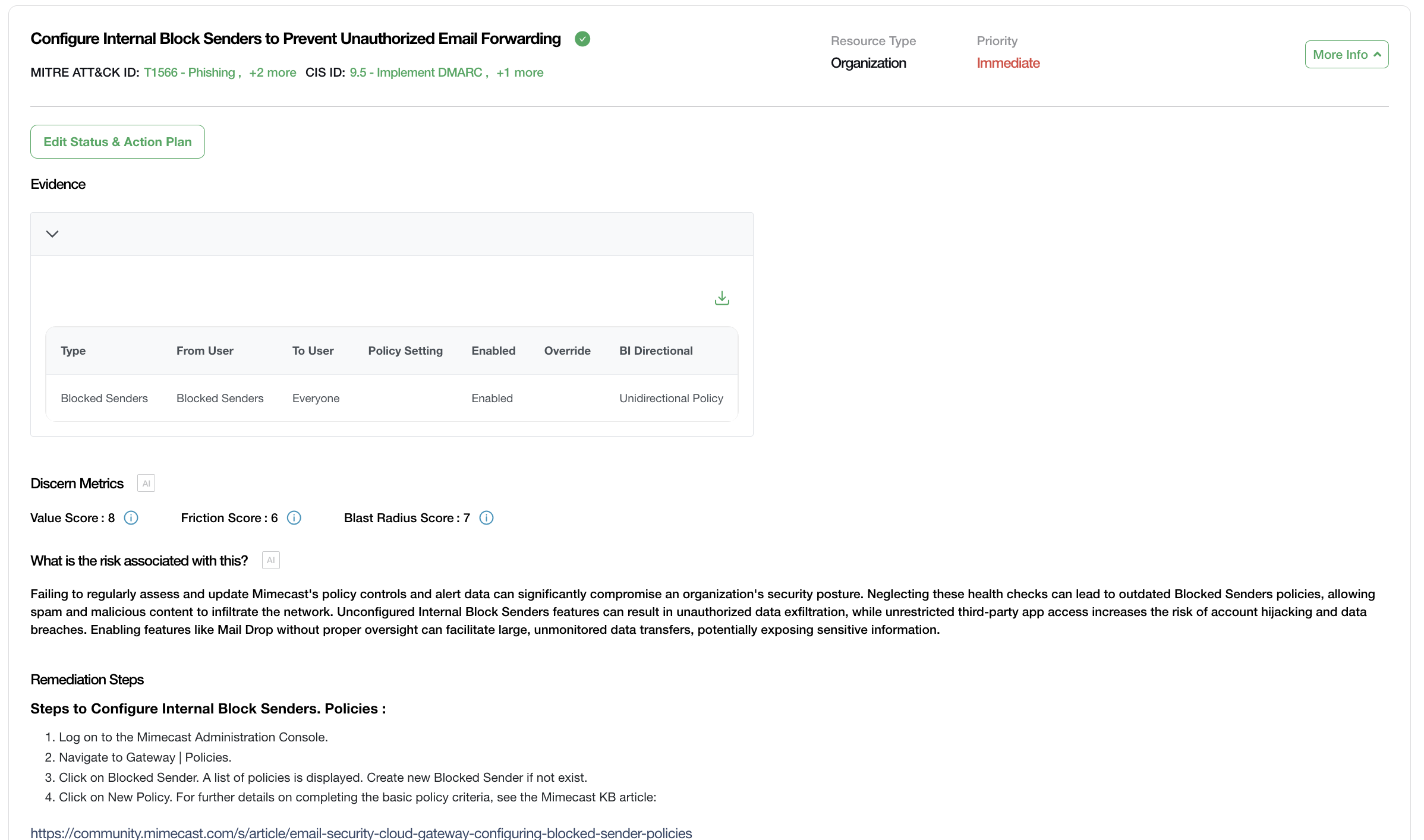 Mimecast Integration Screenshot 5