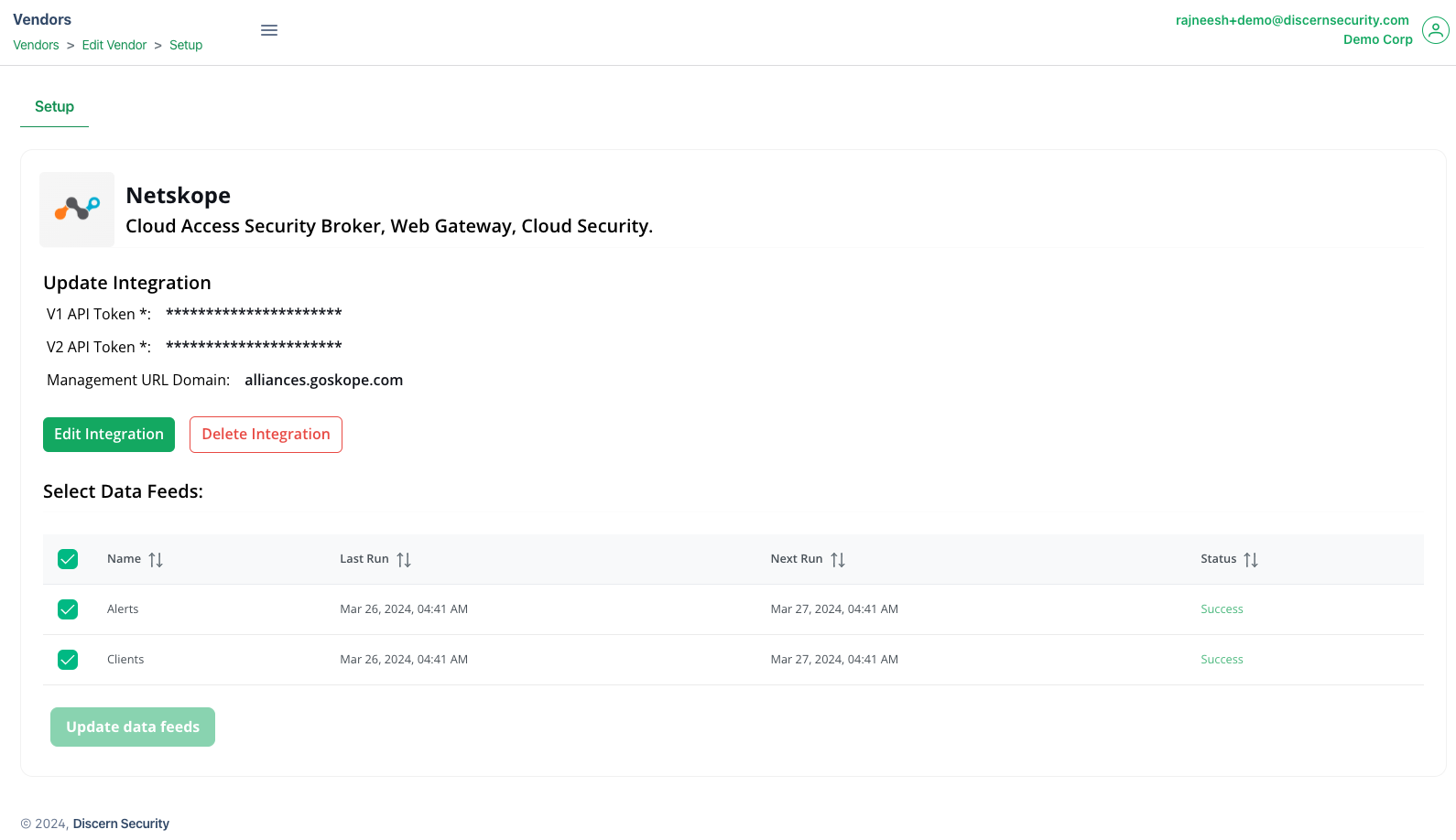 Netskope Integration Dashboard Overview