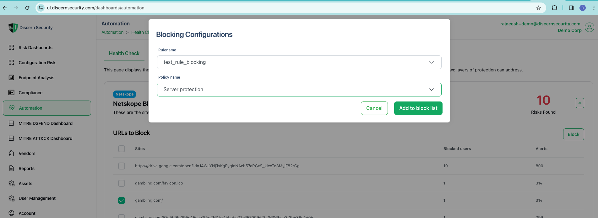 Netskope Security Assessment Dashboard
